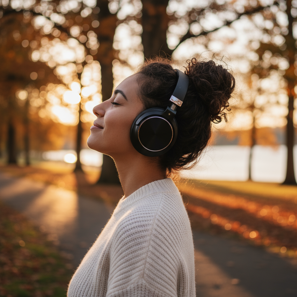 a person wearing headphones