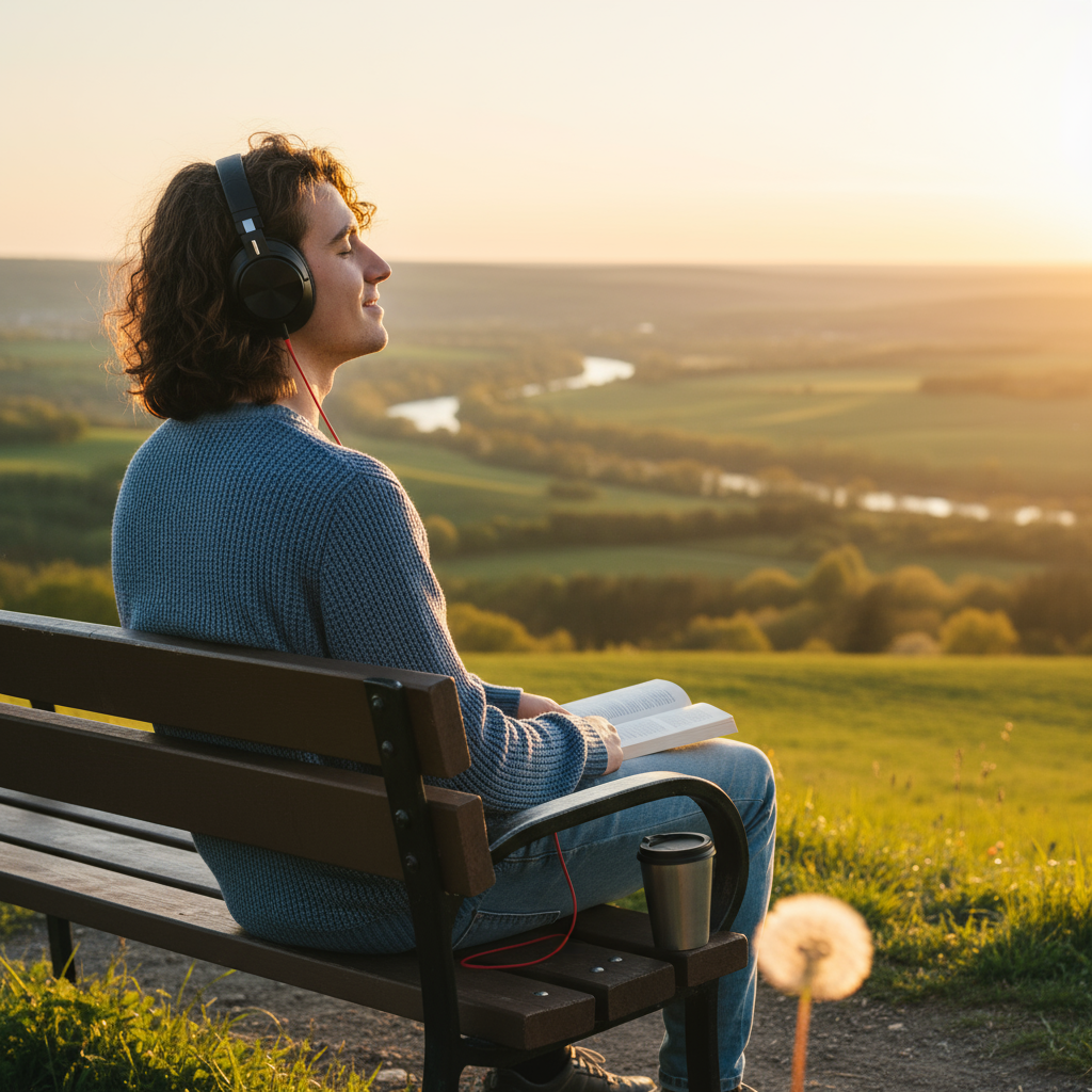 a person with headphones on